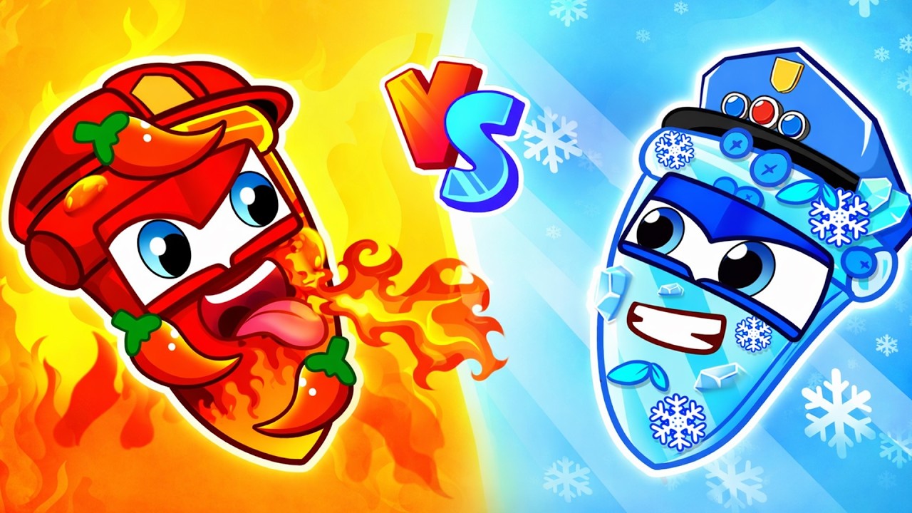 🔥 Hot Pizza VS Cold Pizza ❄️🍕| أغاني وأناشيد أطفال ممتعة 🎶👶 | RoboSquad