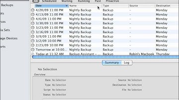 Retrospect for Macintosh Interface Overview
