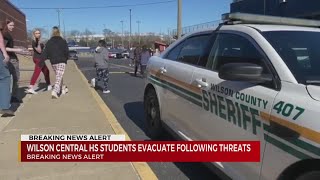 Wilson Central High School students evacuated following threats