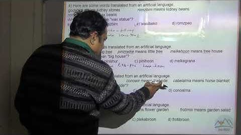 Analytical Reasoning Level 2 artificial language part 2