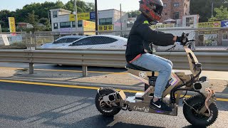 Electric Scooter WEPED Cyberfold and Dark Knight ride together