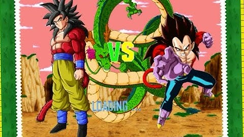 Goku SSJ4 Vs Vegeta SSJ4 Dragon Ball z Mugen  | Zohan Gaming |