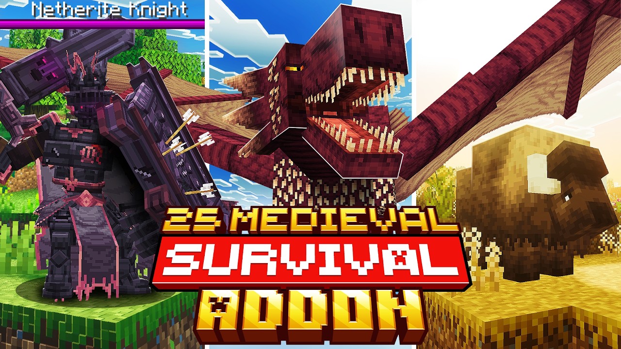 25 BEST RPG Medieval Fantasy Survival Addons for MCPE 1.26+