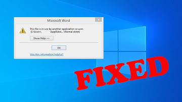 Microsoft Word Error: This file is in use by another application or user Fix