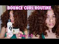 BOUNCE CURL CLUMP AND DEFINE CREAM & LIGHT CREME GEL CURLY HAIR ROUTINE | Review