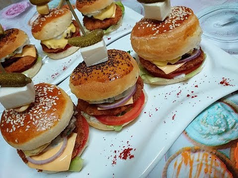 طريقة تحضير خبز البرڨر مع الحشو و صلصة الجبن