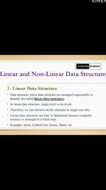 linear and non linear data structure | #3 Data Structures and ...