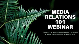 Media Relations 101 Webinar