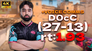 D0cC (27-13) rt:1.93 w/FURIOUSSS +VOICE COMMS l EU FACEIT RANKED l (dust2) | #cs2 #pov