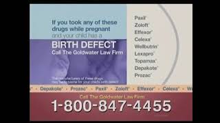 Goldwater Law Firm - Antidepressants have been linked to Birth Defects! (2011, 847-4455 ver)