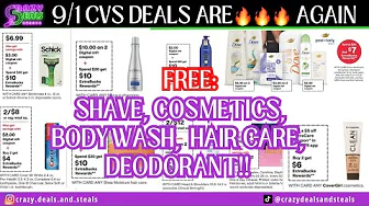🔥9/1 CVS Deals {11 MUST DO CVS DEALS} LOTS OF FREEBIES! ANOTHER 🔥 WEEK- CVS Couponing🔥#cvsdeals thumbnail