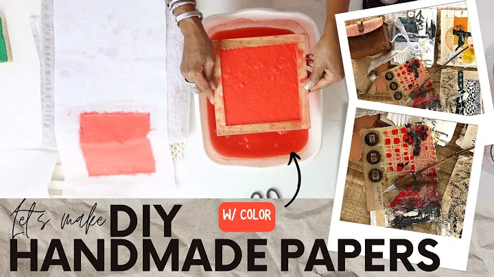 Let's Make DIY Colored Handmade paper! Paper Makin...