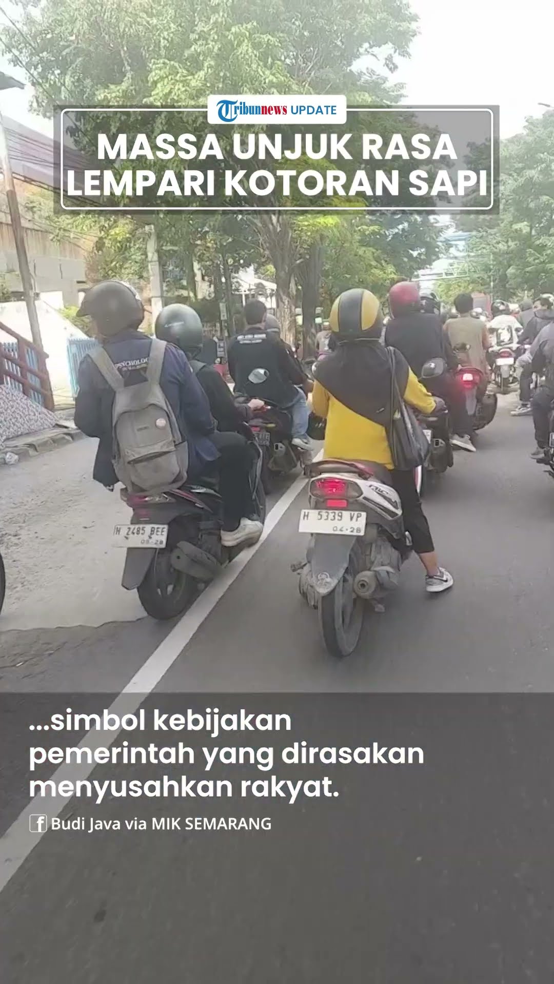 Ricuh! Aksi Demo Ribuan Mahasiwa di Semarang Memanas, Gerbang Kantor Gubernur Dilempari Kotoran Sapi