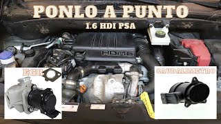 Limpiar EGR y caudalímetro del motor 1.6 HDI grupo PSA