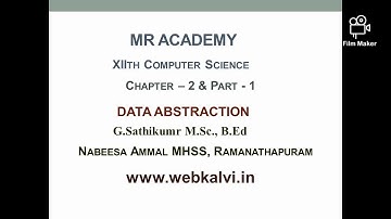 12th ch-2 CS Data Abstraction p-1