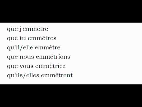 French conjugation = Emmétrer la voz