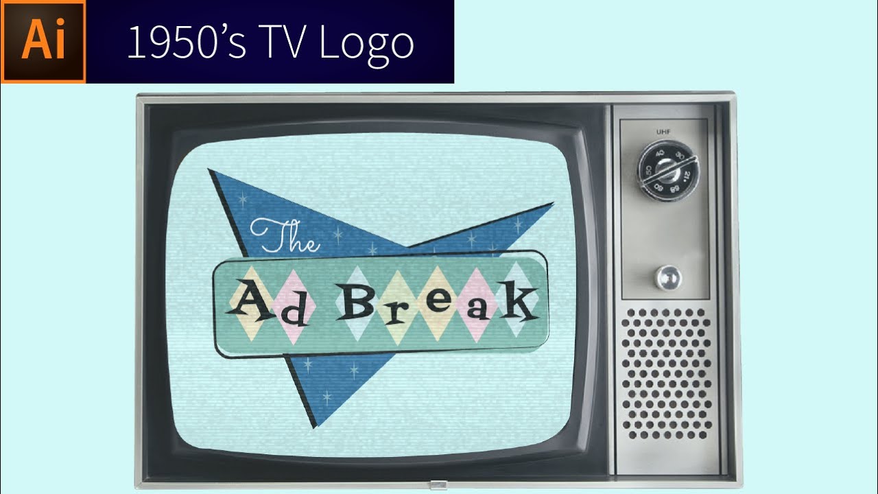 1950's TV Logo | Adobe Illustrator Commission - YouTube