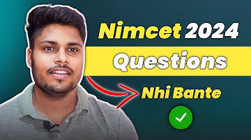 If you are not able to answer the questions then what should you do? - Nimcet 2024 🔥