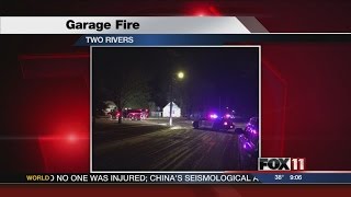 Two Rivers garage fire