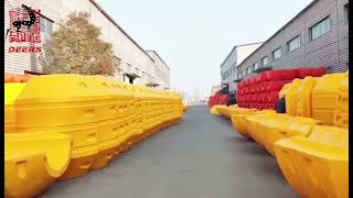 Yellow pipe floats for dredging and mining