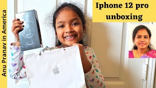 Apple IPhone  12 Pro Unboxing & First Look | Worth it ? | USA tamil vlogs | Anu pranav in america