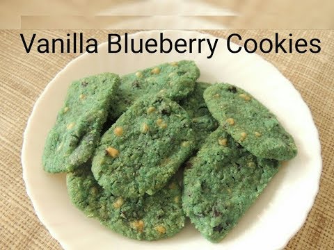 How to Make Vanilla Blueberry Cookies | Flavours Of My Life | eggless cookies | easy recipe |