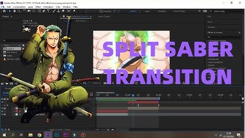 SPLIT SCREEN SABER TRANSISION AMV TUTORIAL - AFTER EFFECT
