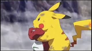 pikachu cries in the death of ash in the movie I choose you