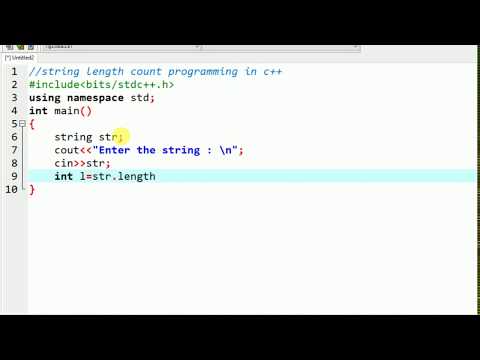 #string length count programming in c++