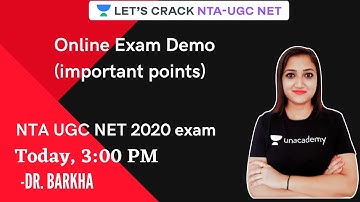 Online Exam Demo (important points) |   NTA-UGC NET