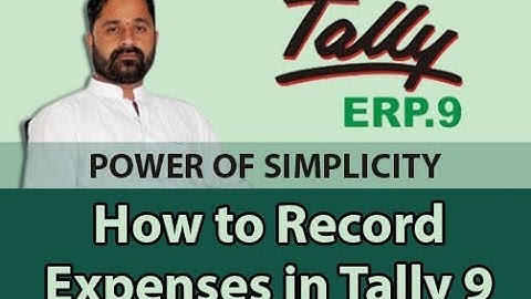 How to record Expenses in Tally erp 9 software step by step