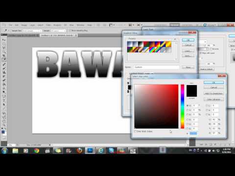 Text Effect PhotoShop Tutorial CS for beginners