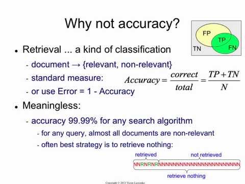 Evaluation 7: why we can't use accuracy