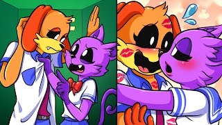 Catnap and Dogday Trapped in a Cabinet, End Up Kissing?!  | Poppy Playtime LOVE STORY Animation