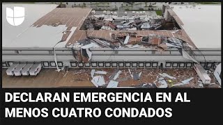 Imágenes de la destrucción en Michigan tras el azote de tornados: hay decenas de heridos