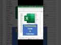 Transforming Texts to Columns in Ms Excel #excel #texts #columns columns #exceltips