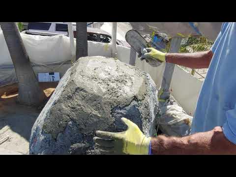 Lightweight Concrete Faux Rock - Made By Barb - 2 step easy method