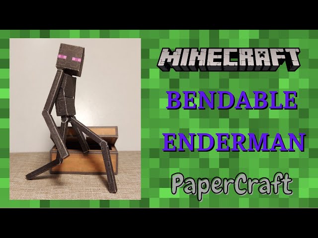 Minecraft Enderman - 3D Printable Minecraft Enderman Papercraft Template