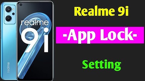 Realme 9i me app lock kaise kare | realme 9i app lock setting | app lock kaise kare