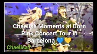 Lisa and Rosé being super extra clingy at Born Pink Concert Tour in Barcelona 💛💙