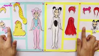 DIY Paper Dolls Dress Up Handmade Papercraft