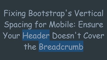 Fixing Bootstrap