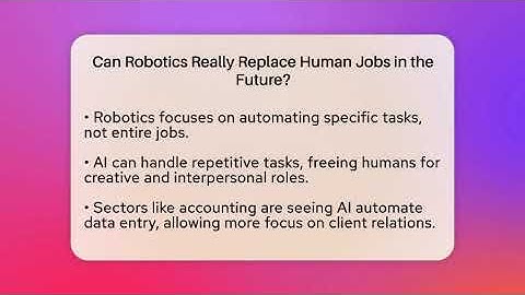 Can Robotics Really Replace Human Jobs in the Future? | Test News