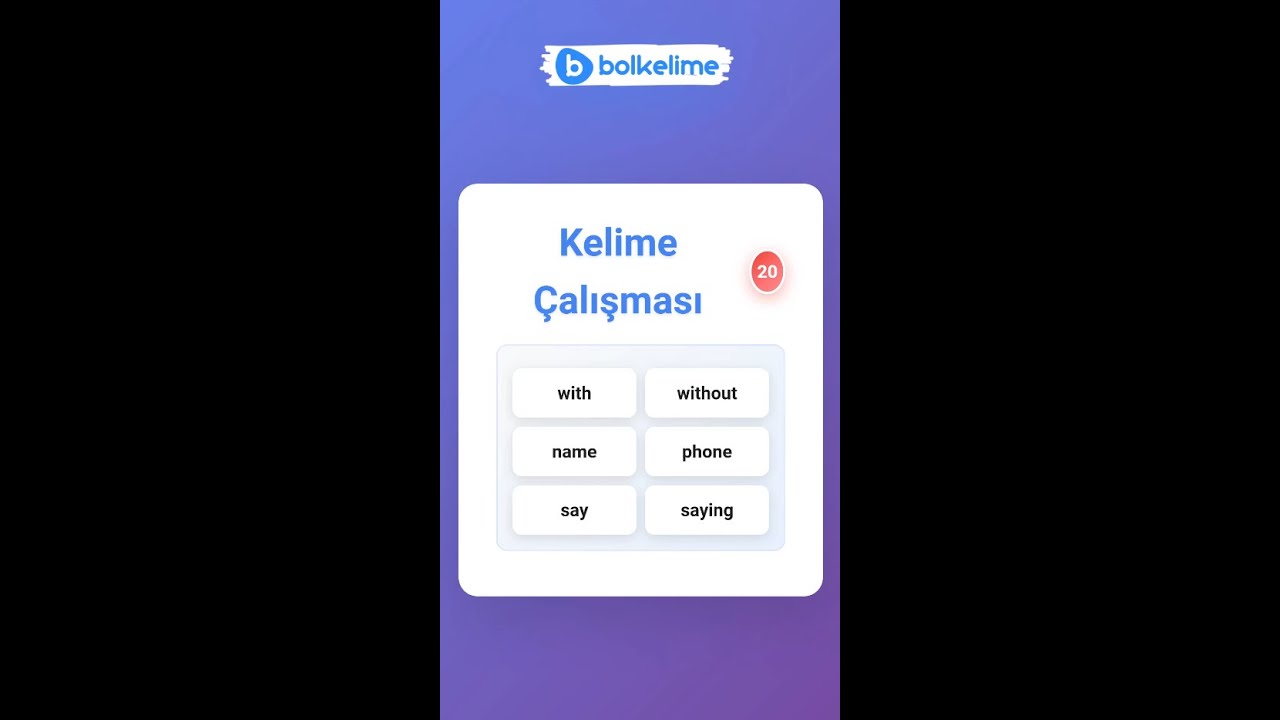 YDS/YÖKDİL/YDT Kelime Çalışması #20  #bolkelime