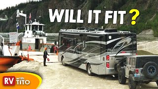 Big RV on Tiny Ferry | Crossing Yukon River to Alaska | RV With Tito