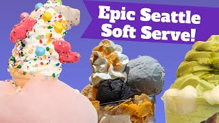 The BIGGEST Soft Serve Desserts in Seattle! (Best Seattle soft serve!) [CC] screenshot 4