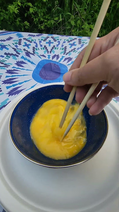 Egg Fried Rice On a Blackstone Grill #shorts