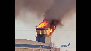 MASSIVE FIRE at the old Goose Bay Airport, Labrador, April 19/2024