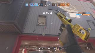Barricade through floor wall bang (floor bang)
