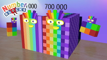 Numberblocks 700,000 Thousand Inside Cube Colorful Tetris Puzzle Numberblocks